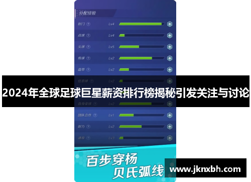 2024年全球足球巨星薪资排行榜揭秘引发关注与讨论